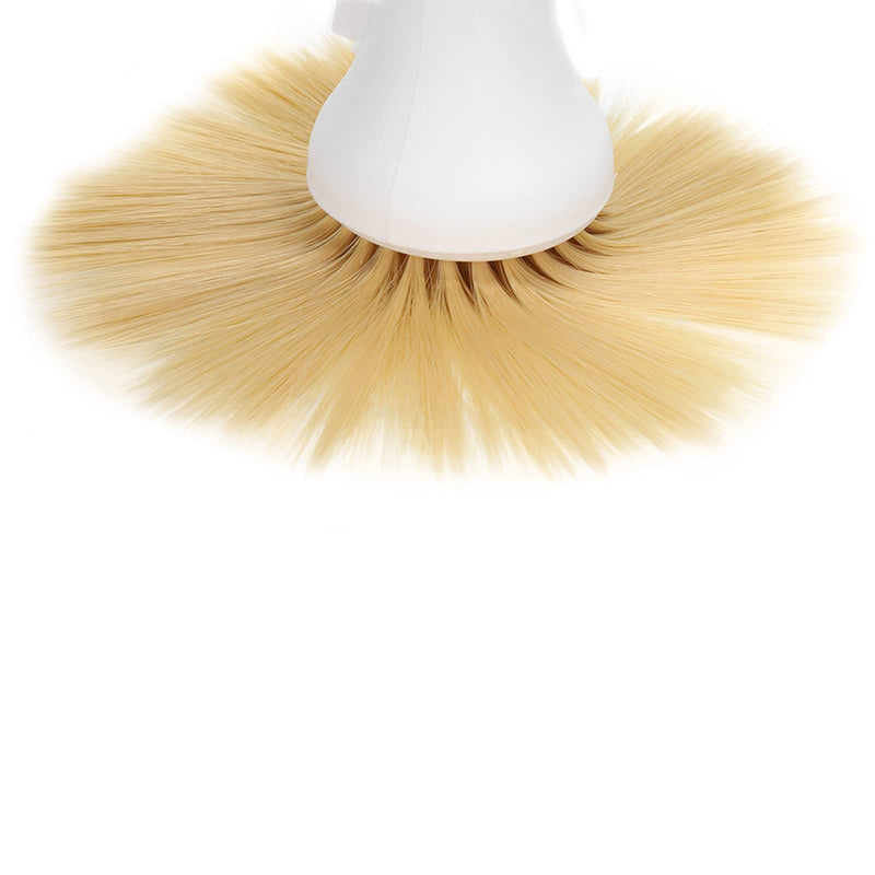 Neck Duster, Soft Barber Powder Brush Haircutting Cleaning Brush Hairbrush Neck Duster with Powder Dispenser for Neckline and Ears After Haircut(White)