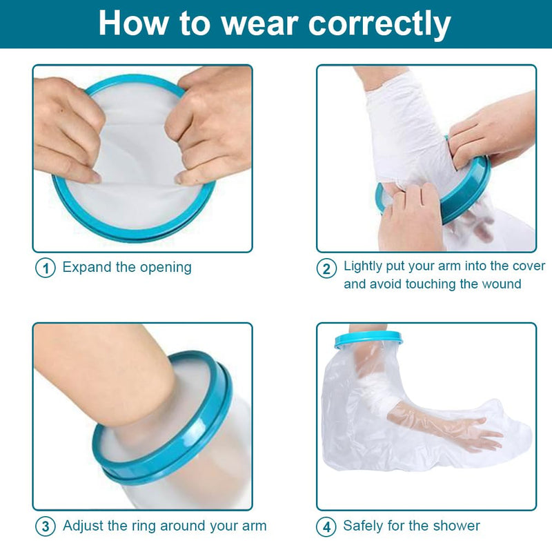 [Australia] - XongSyue arm protector cover, plaster protection, waterproof arm, adult bandage protection, shower protection arm, plaster arm waterproof for men and women, arm protector, reusable arm plaster shower cover 