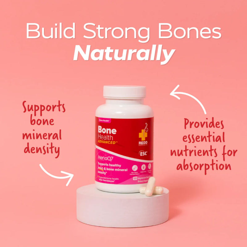 Redd Remedies, Bone Health Advanced, Vitamin D3 and Calcium for Strong Bone Support, 120 Vegetarian Capsules Standard Packaging