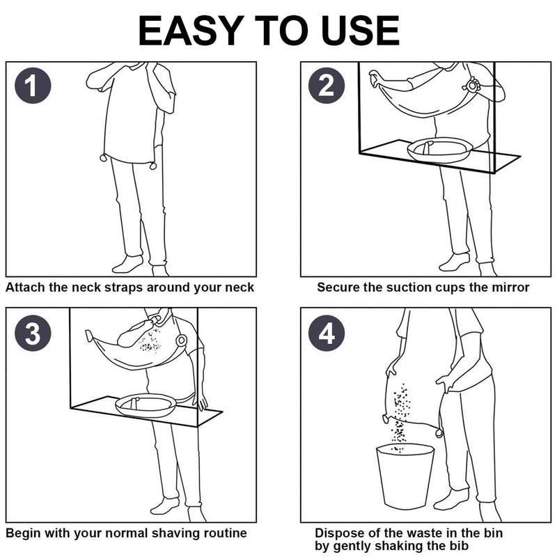 [Australia] - AVRUYPI Beard Apron for Beard Design with Beard Stencil, Bavoir de Rasage Barbe, Tablier de Barbe, for Barber, Hairdressing Salon, Gift for Husband Men 