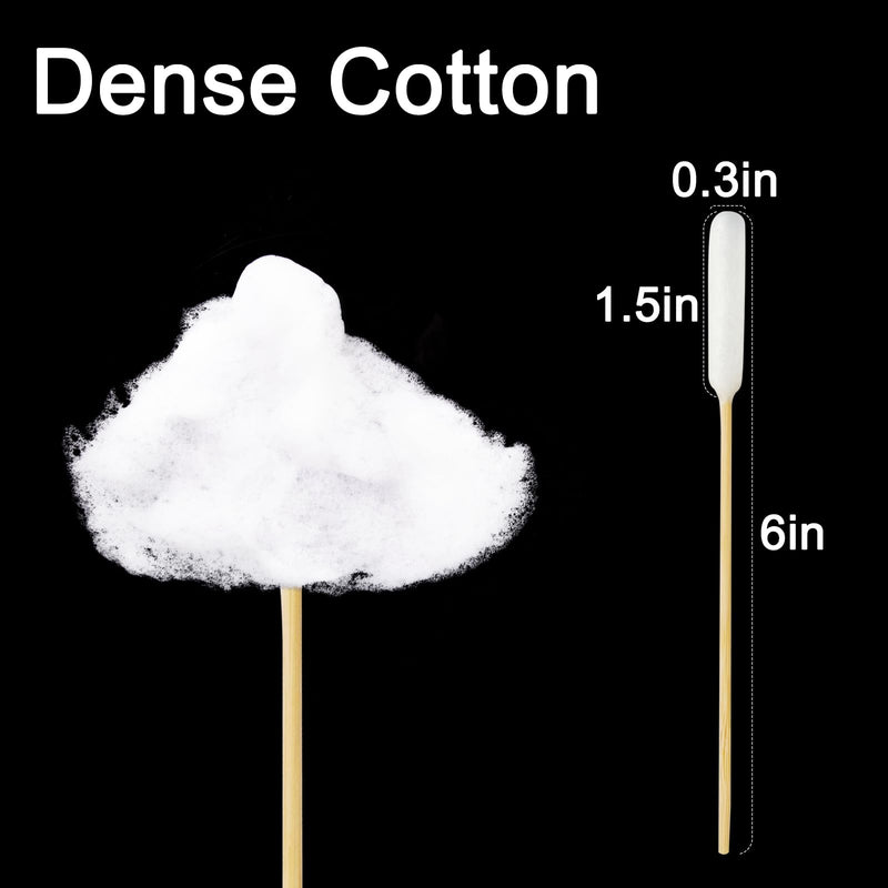 Cotton Swabs for Dogs Ears - 100 Pcs 6-Inch Bamboo Long Cotton Swabs - Gentle and Effective Pet Cleaning, Grooming, and First Aid 100 Pcs Long Head Cotton Swabs - PawsPlanet Australia