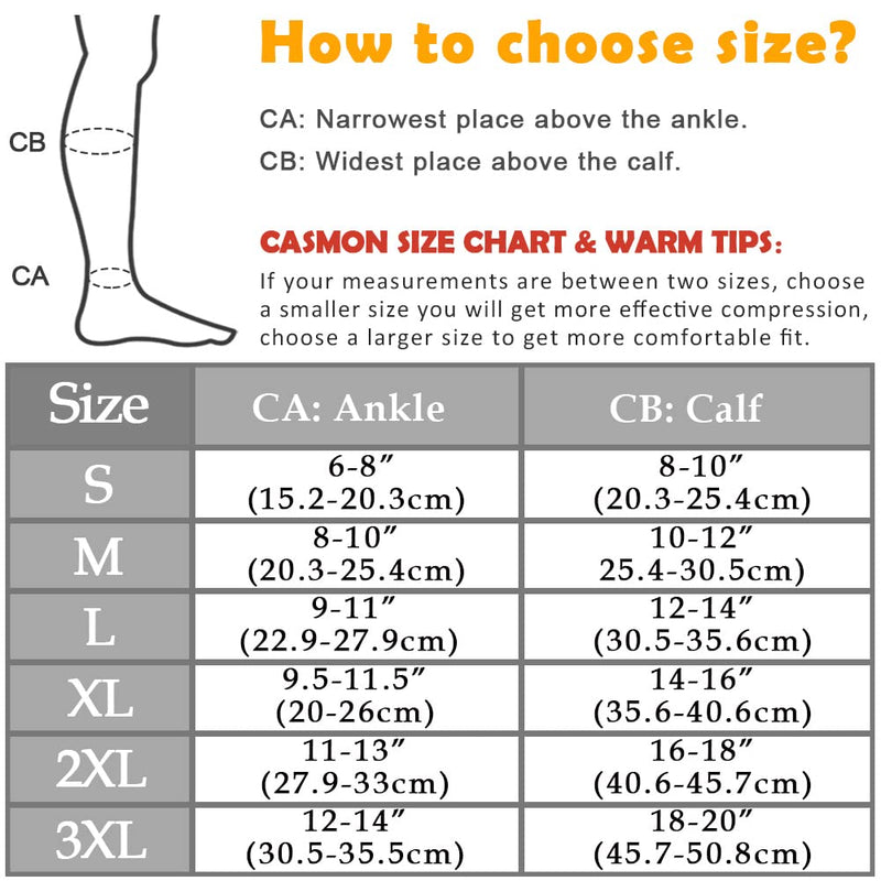 CASMON 15-20mmHg Zipper Compression Socks for Women and Men, Knee High Compression Stockings, Medical Open Toe Support Socks for Varicose Veins, Post-surgery, Swelling, Nurses, Pregnancy (1 Pair) X-Large Beige