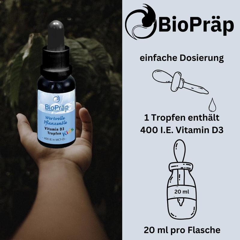 [Australia] - BioPrep Vitamin D3 Drops Kids | 680 days | for children and infants | 20ml | Made in Germany | certified production 