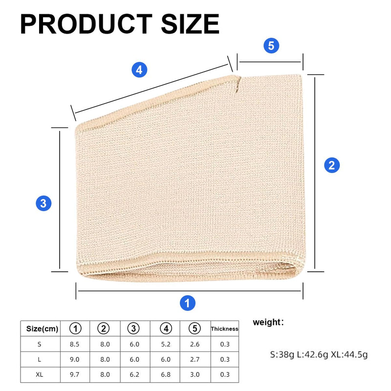 [Australia] - Ruayia Bunion pad forefoot, reusable forefoot pad, fabric forefoot pads, non-slip feet soles, ball of foot metatarsal cushion, high heel insoles pads - skin color - S 