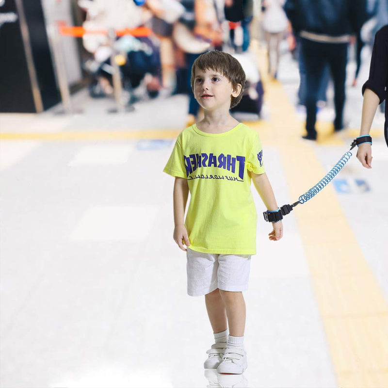 [Australia] - Blisstime 2 in 1 Toddler Leash - Anti Lost Wrist Link for Toddlers - Toddler Harness, Baby Leash, Leash for Toddlers, Wrist Leashes, Child Leashes for Toddlers, Not Easy to Open Without Key blue 