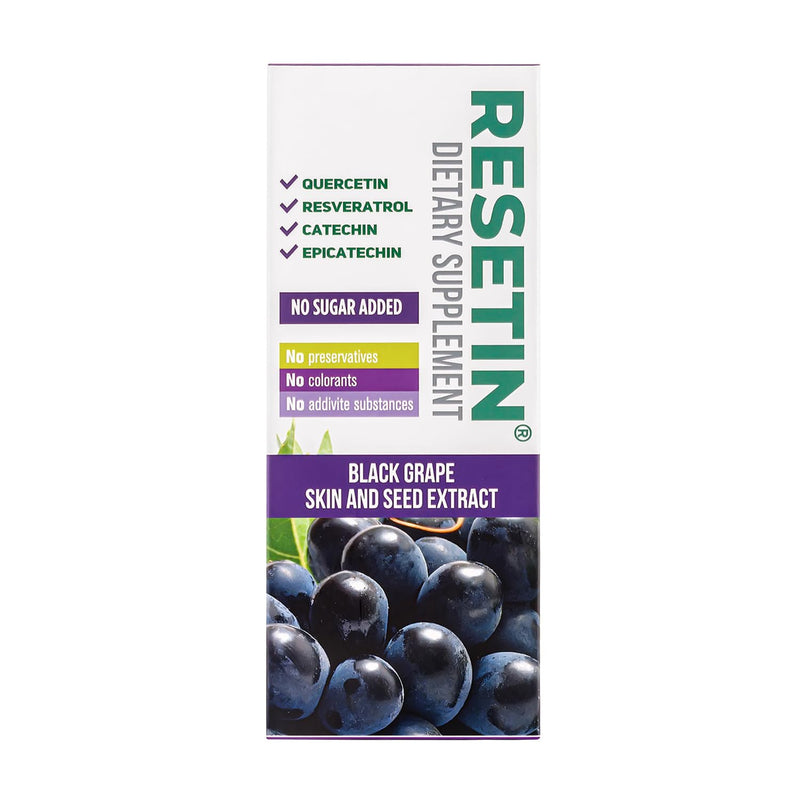 Resveratrol Supplement Extracted from Black Grapes Seed and Skin with Quercetin, Catechin, & Epicatechin – Powerful Polyphenols for Antioxidant & Heart Health Support - 100% Natural