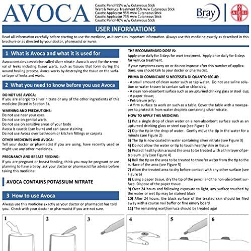 [Australia] - AVOCA 40% Silver Nitrate Etching Pen for Removing Warts, Leeks and Textiles (Pack of 2) 