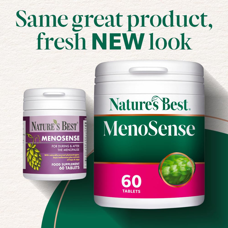 Nature’s Best Menosense -Women's Health Supplement with Hops, SOYA Isoflavones & Sage - Cognitive Function & Botanical Blend - 60 Vegan Tablets (2 Month Supply)