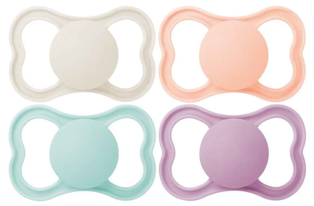 MAM Air Matte Pacifiers, for Sensitive Skin, Best Pacifier for Breastfed Babies, Girl Pacifiers, 16+ Months, 4 Count