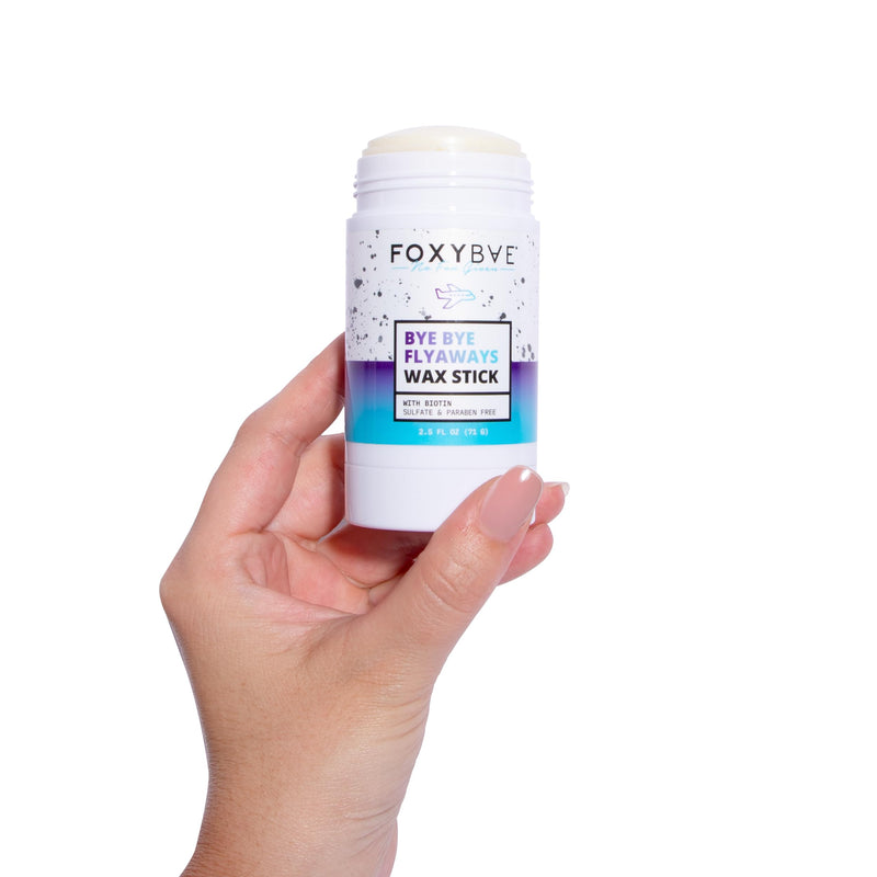 FoxyBae Hair Wax Stick - Tames Flyaways & Edges - Slick Back Non-Greasy Gel - Wax Stick for Hair for Women, Girls, Kids - with Beeswax, Biotin - 2.5 Fl Oz