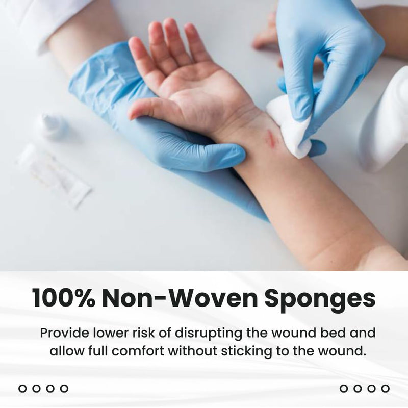 [Australia] - Dealmed Non-Woven Gauze Sponges - 4-Ply, 4" x 4" All-Purpose Non-Sterile Absorbent Dental Gauze Wound Care for First Aid Kit/Medical Facilities, 200 Count (Pack of 4) Pack of 4 