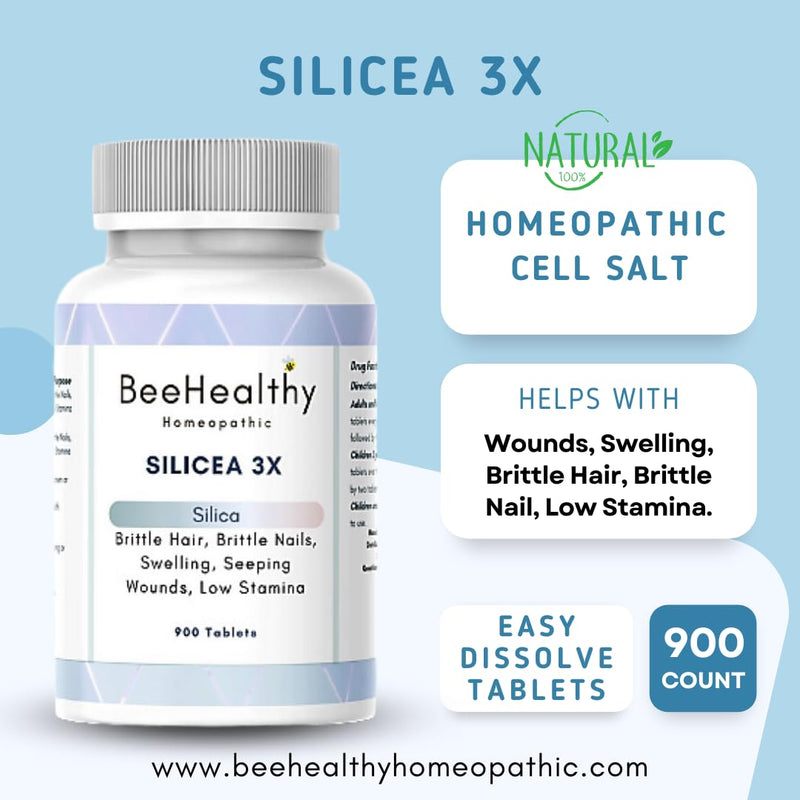 Silicea 3X. 900 Tablets - Homeopathic