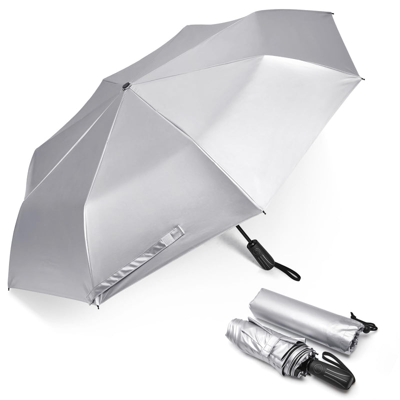 G4Free UPF 50+ UV Protection Sun Umbrella Double Layer and 62 Inch Automatic Open Golf Umbrella Bundle