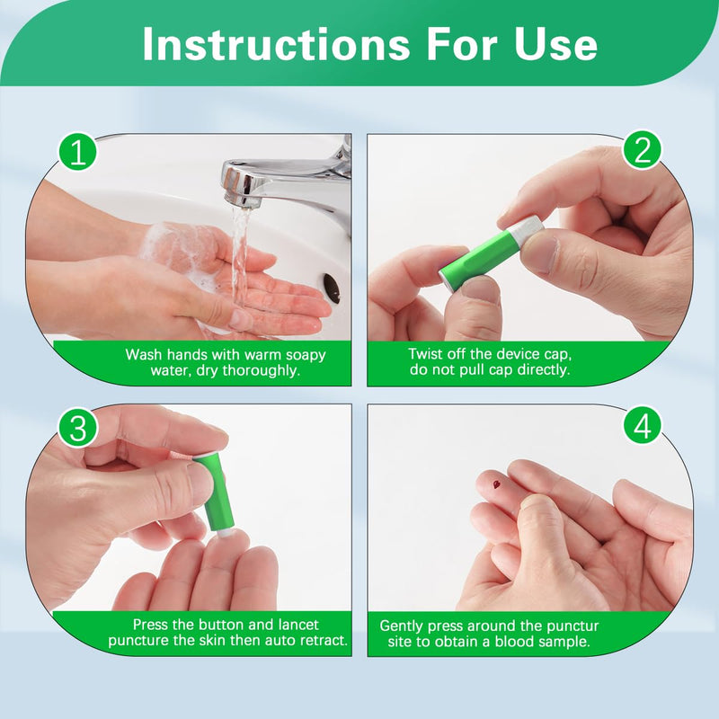 [Australia] - Safety Lancets, Pressure-Activated,Single use,for Comfortable Blood Testing (30G) 30G 