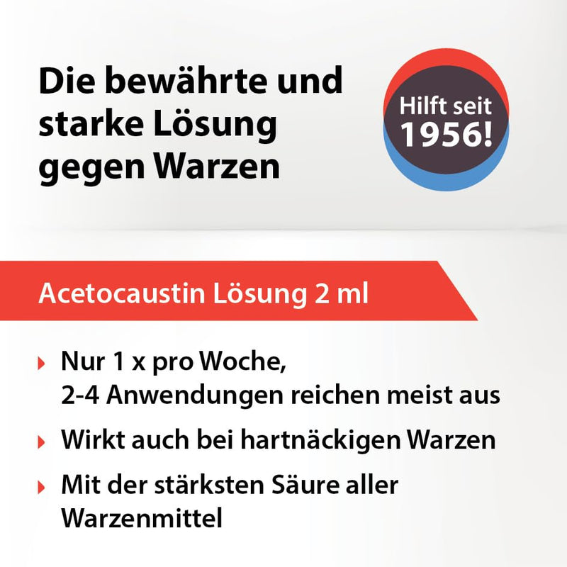 [Australia] - Acetocaustin solution | Wart remedies | Pain-free | Children from 4 years | Wart treatment for hands and feet | 2ML wart remover | Remove warts 