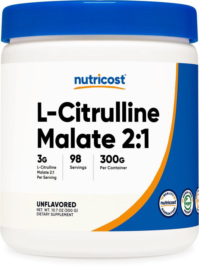 [Australia] - Nutricost L-Citrulline Malate (2:1) Powder (300 Grams) Unflavored 300 Gram 