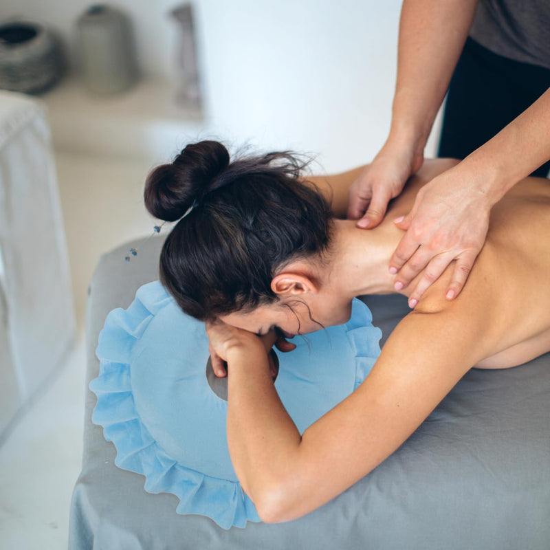 [Australia] - U-Shaped Pillow for Massage Table Face Cradle Cushion Spa and Beauty Salon Massage Pillow for Neck Support and Facial Comfort Removable and Easy Clean 