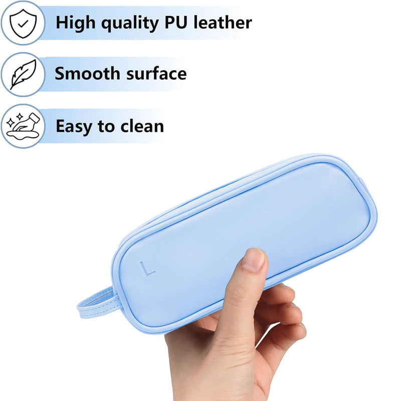 [Australia] - Daily Contact Lens Organizer case,Portable Storage Case for Disposable Daily Contact Lenses, Travel Storage Case with Clearly Labeled R & L, Storage up to 60 lenses (Blue) Blue 