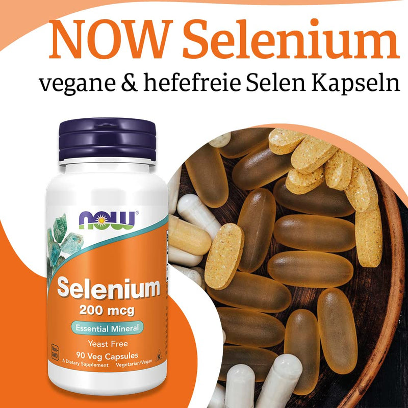 [Australia] - Now Foods, Selenium, 200 mcg, 90 vegan capsules, laboratory tested, trace element, selenium, gluten free, soy free, vegetarian 90 capsules 