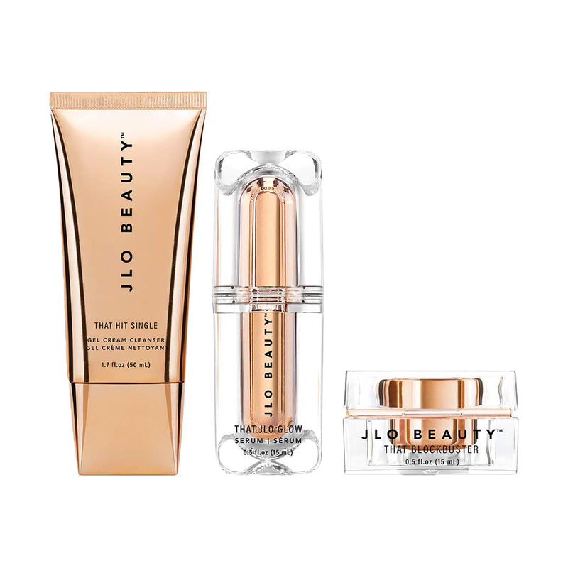 [Australia] - JLO BEAUTY That JLo Starter Kit | Includes Serum, Cleanser, and Cream, Gently Tightens, Clears, Brightens, and Hydrates for Smooth, Radiant Skin 