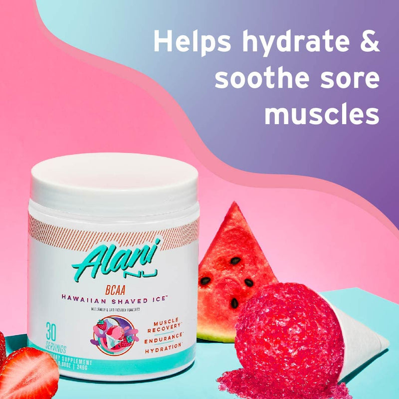 [Australia] - Alani Nu BCAA HAWAIIAN SHAVED ICE | Branch Chain Essential Amino Acids | 2:1:1 Formula | Supplement Powder | Muscle Recovery Vitamins for Post-Workout | 30 Servings 