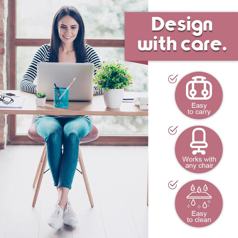 [Australia] - Stuffed Donut Pillow Seat Cushion | for Tailbone and Coccyx Pain, Hemorrhoids, Bed Sores, Pregnancy, Prostate, Surgery Recovery, Sitting Pressure Relief, for Home, Office and Car (Dusty Pink) Dusty Pink 