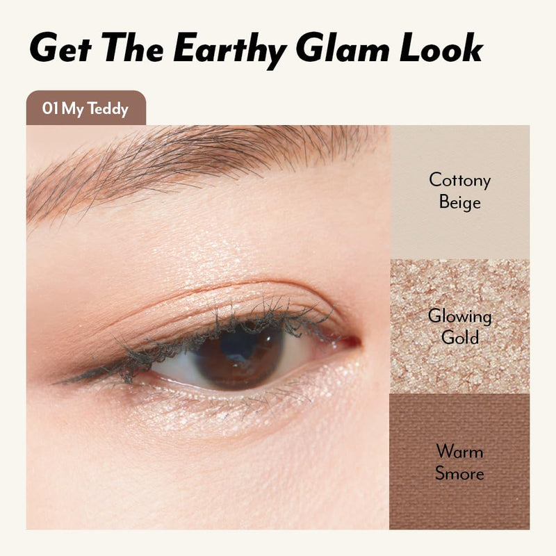 [Australia] - I'M MEME Wonder Soft Layer Palette - 7 Shades | Portable Size, Versatile, Blendable, Neutral Colors with Soft Texture, 01 My Teddy, 0.23 Oz 
