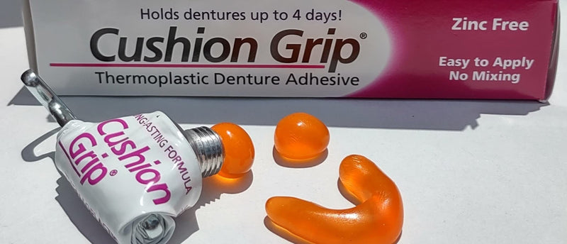 [Australia] - Cushion Grip Thermoplastic Denture Adhesive, 1 oz (Pack of 5) Makes Loose Dentures Fit Better and Stay in Place [Not a Glue Adhesive, Acts Like a Soft Reline] 