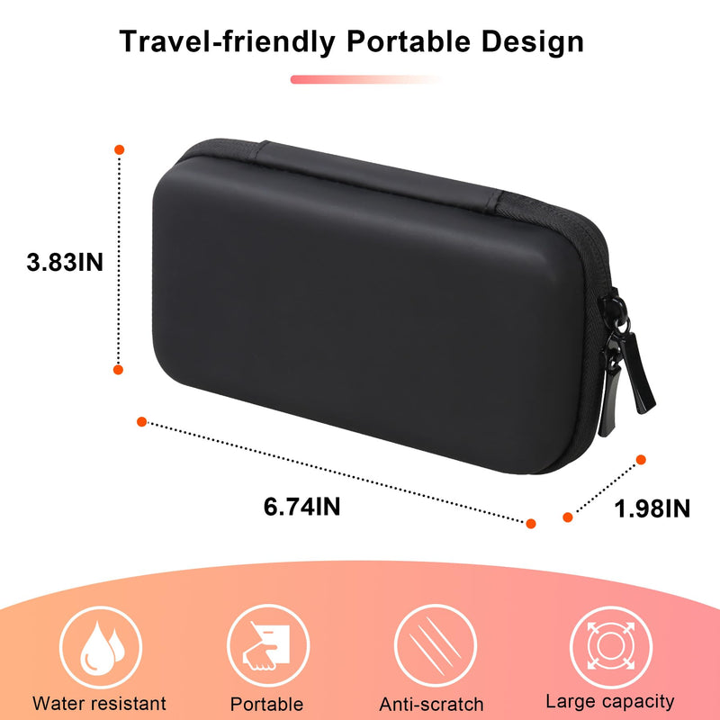 [Australia] - BOVKE Diabetes Supplies Travel Case, Storage Bag for Diabetes Test Kit, Blood Glucose Meters, Test Strips, Medicines, Lancets, Needles, Syringes and Other Diabetes Supplies, Black + Black Black + Black 