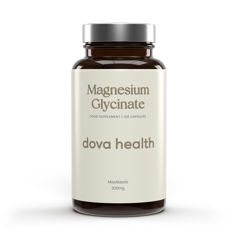 Glycinate 300mg - High Absorption Chelated Magnesium Bisglycinate - Pure Magnesium Supplement for Sleep, Stress Relief, Muscle & Bone Support - 120 Vegan Capsules, Made in UK