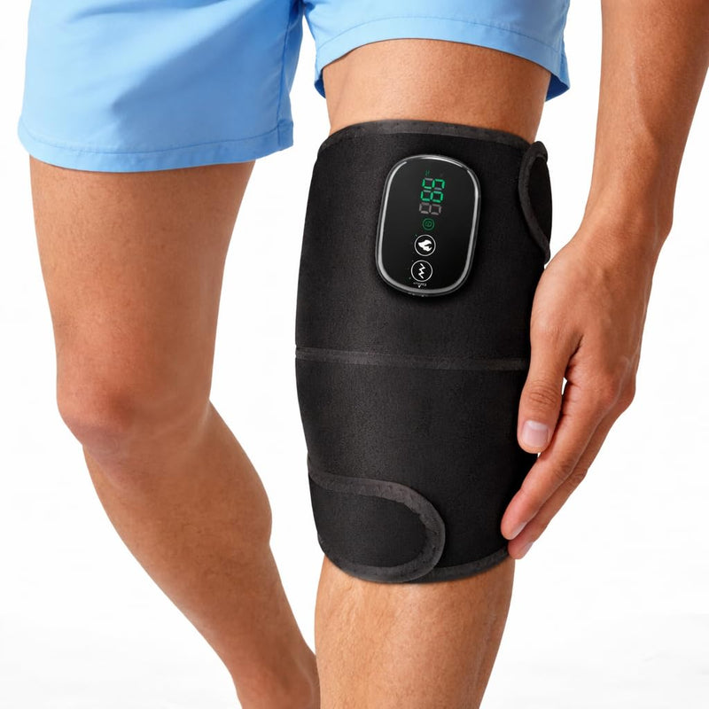 Cordless Knee Massager for Pain Relief, Knee Heating Pad for Knee Pain, Knee Massager with Heat, Heated Knee Massager, Newly 4 Powerful Motors, 5 Heats and 5 Massage Modes