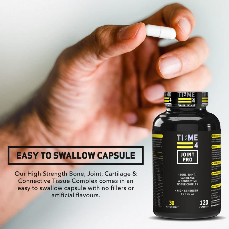 Time 4 Joint Pro – Joint Care Joint Health Supplements glucosamine and chondroitin high Strength Turmeric, 120 x Capsules, 30 Days Supply, Bone, Joint, Cartilage & Connective Tissue Complex