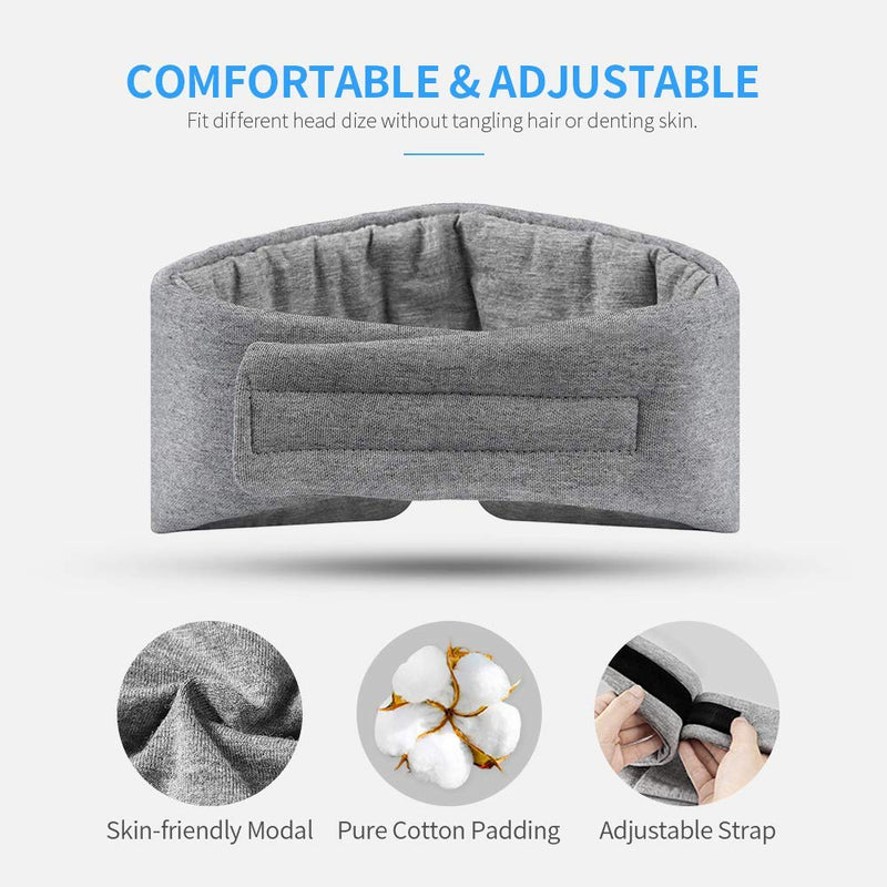 [Australia] - FRESHME Cotton Sleep Eye Mask for Men - Upgrade Design Blackout Side Sleeper Eyes Cover for Night Sleeping, Large Size Wide Soft Travel Airplane Blindfold with Adjustable Velcro Strap for Work Nap A-upgraded Nose Pad 