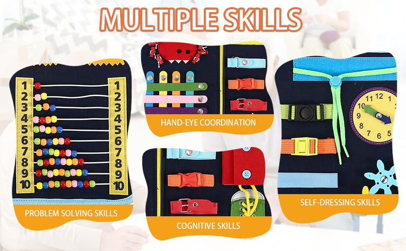 Fidget Pad for Elderly, Dementia & Alzheimer's Activities, Sensory Blanket for Memory Loss, Autism & Anxiety Relief