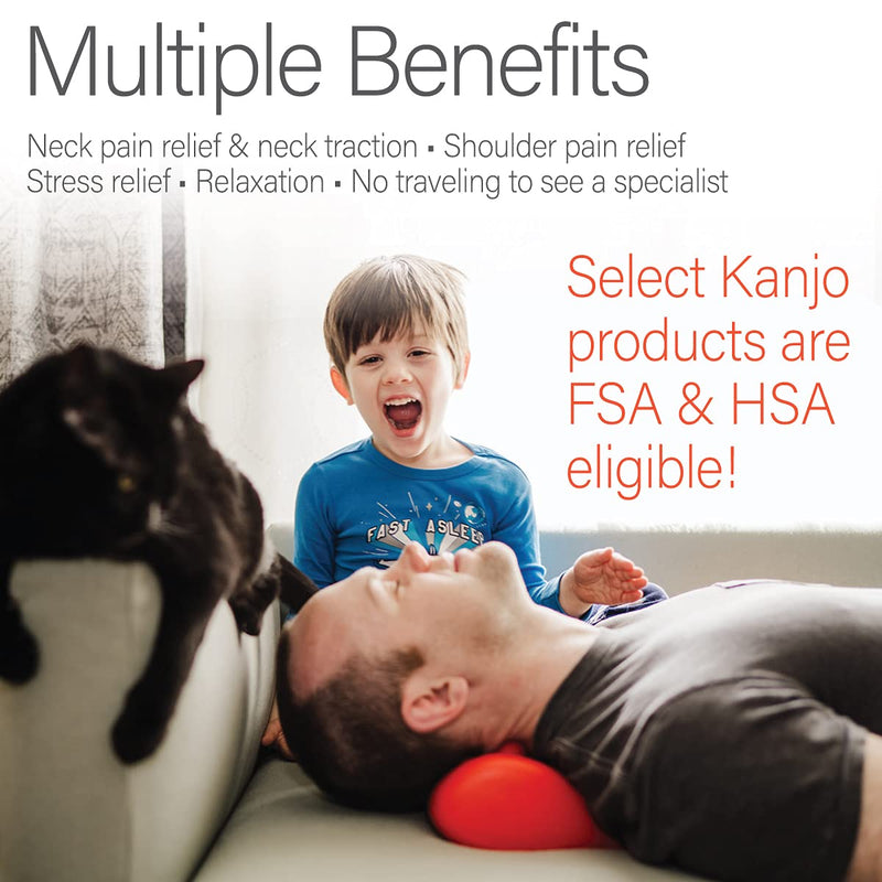 [Australia] - Kanjo Acupressure Neck Pain Relief Cushion | Cervical Traction Device & Acupressure Cushion for Muscle Tension & Relaxation | Helps Relieve Neck & Shoulder Pain | FSA & HSA Eligible | Blue Original Neck Cushion - Blue 