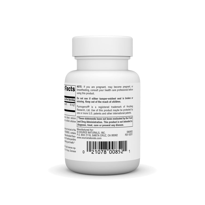 [Australia] - Source Naturals Pycnogenol 50 mg Proanthocyanidin Complex - 60 Tablets 60 Count (Pack of 1) 