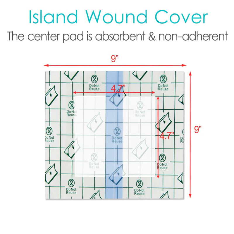 [Australia] - 25 Pcs Waterproof Stoma Shower Cover 9"x9", Ostomy Bag Protector Shield Film Bandage Adhesive Dressing for Colostomy Pouch Supply Bath Guard Accessory 9x9 Inch (Pack of 25) 