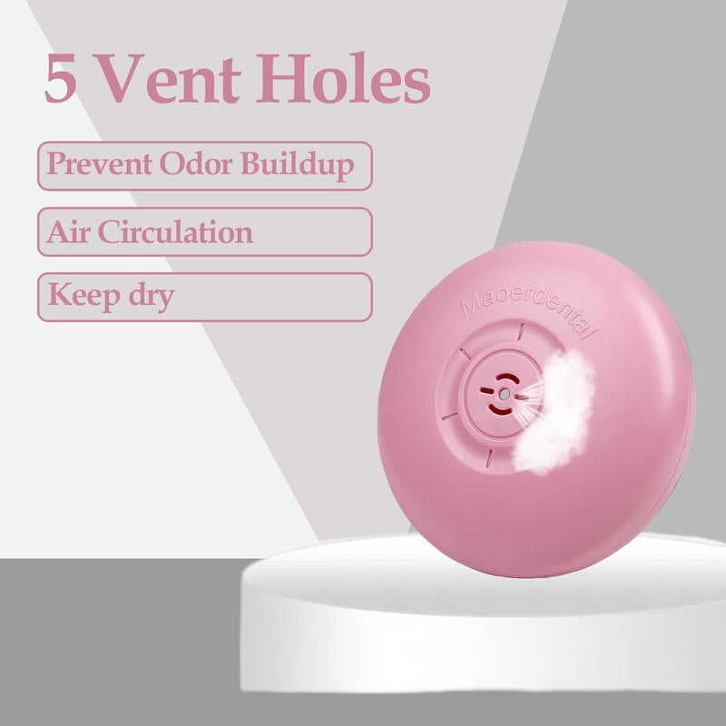 [Australia] - 2 Pack Retainer Case,Aligner Case with Vent Holes, Compatible with Invisalign, Mouth Guard CasesÔºåPortable Slim Travel Cute Orthodontic Retainer Cases (Pink Purple) Pink Purple 