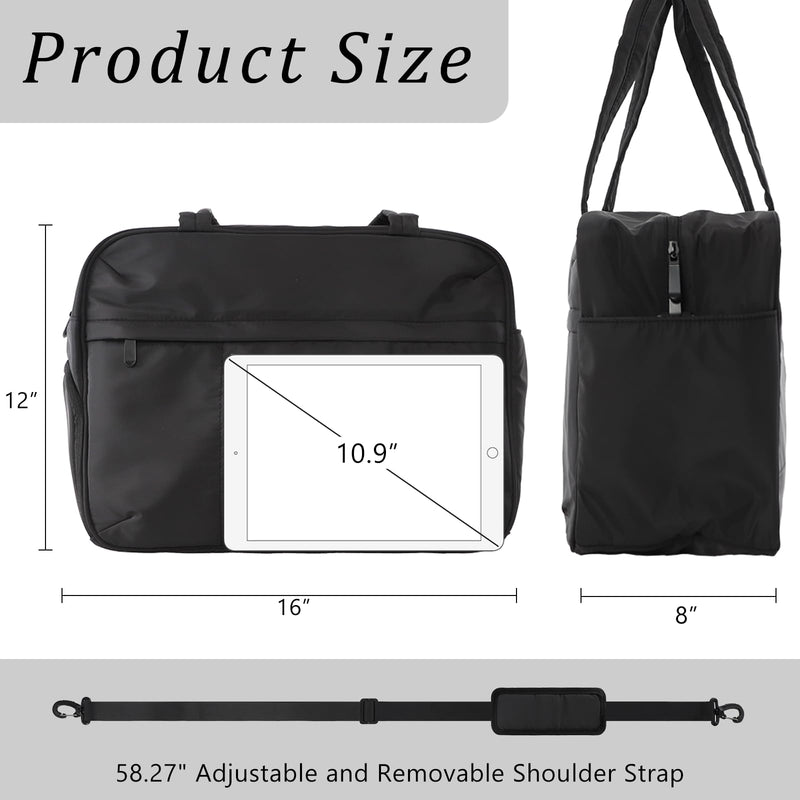 2-Pack Gym Bag for Women, Duffle Bag with Shoe Compartment