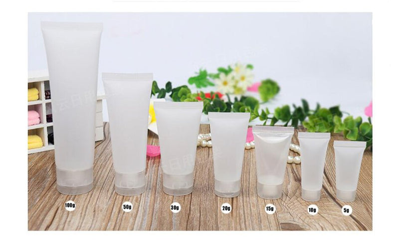 UPSTORE 20PCS Emply Plastic Cosmetic Soft Tube Vial Bottles with Flip Cover Makeup Travel Sample Packing Storage Holder Container for Facial Cleanser(100ml/3.4oz) (Pack of 2) 100 ml (Pack of 2)