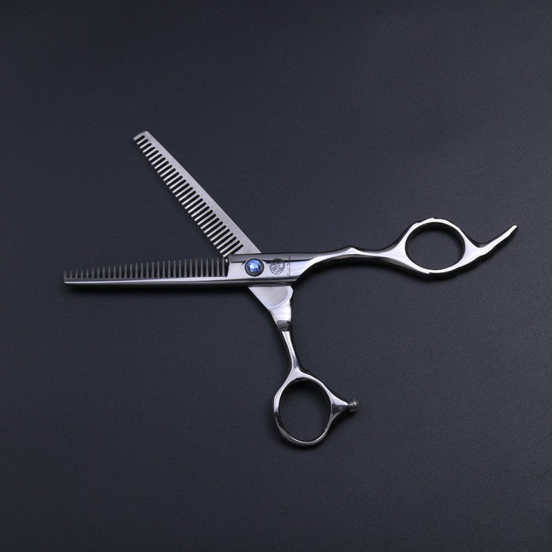 Purple Dragon Professional 6.0 inch Double teeth Barber Hair Thinning Scissor/Shear Set- Perfect for Hair Stylist or Home Use