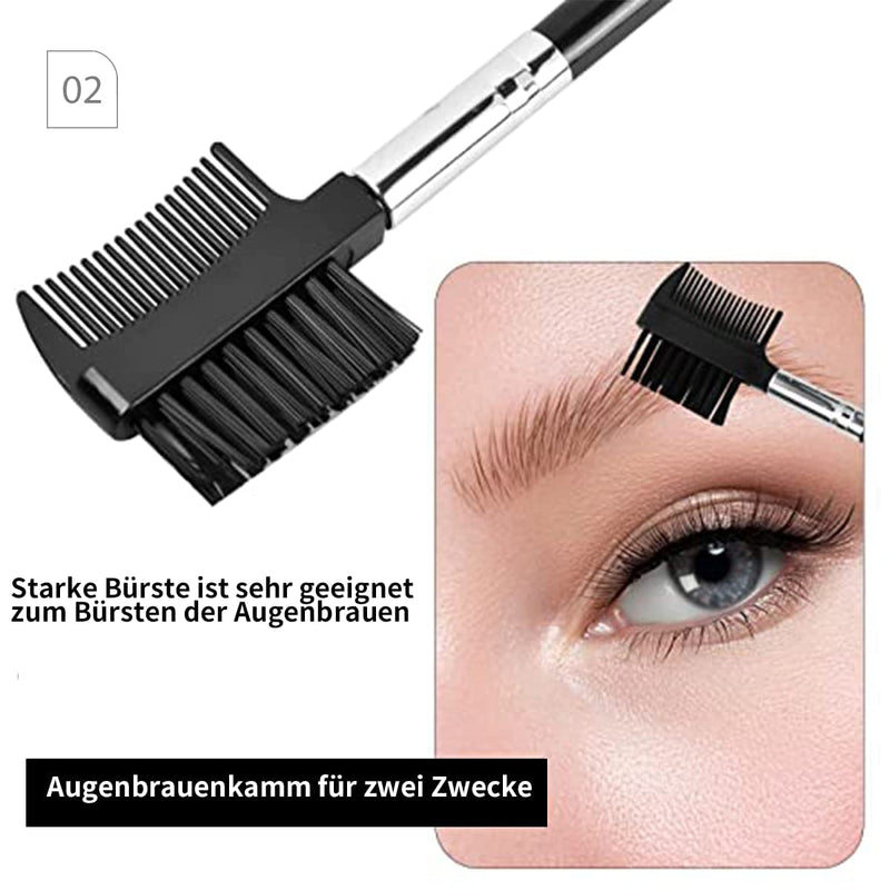 Eyebrow Grooming Kit - The Treatment Kit Includes: Tweezers, Brow Pencil, Comb, Razor, Brush, Scissors for Perfect Eyebrow Care