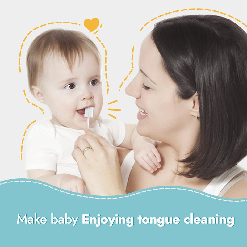 [Australia] - Papablic Baby Tongue Cleaner, Baby Oral Cleaner, Disposable Infant Mouth Cleaner Newborn, Upgrade Gum Cleaner with Paper Handle or Infants Ages 0-2 Years, 100 Pack 1 Count (Pack of 100) 