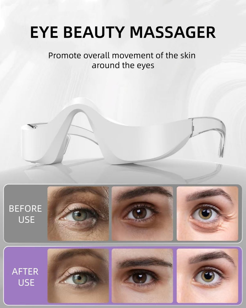 Under Eye Red Light Therapy Device, Red Light Therapy Glasses for Eye, Newtiful Eye Pods for Eye Bags, Lightweight Eye Massager, Red Light Eye Therapy Eyepods for Under Eye Dark Circless White