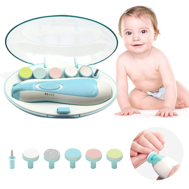 [Australia] - Baby Electric Nail File, 8 in 1 Safe Baby Nail Trimmer, Baby Nail Clippers with 6 Grinding Heads, Baby Nail Care Kit for All Ages 