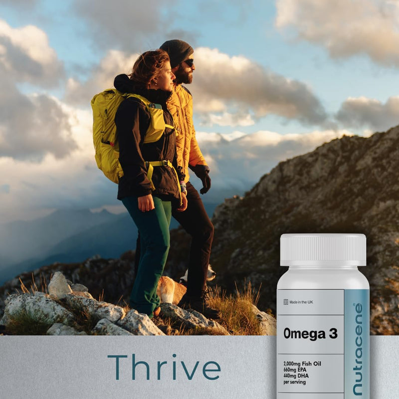 Premium High Strength Omega 3 Fish Oil 2000mg | 660mg EPA & 440mg DHA per Serving | Made in the UK to GMP Standards | Supports Heart, Brain & Eye Health | GMO & Gluten Free | 60 Softgels