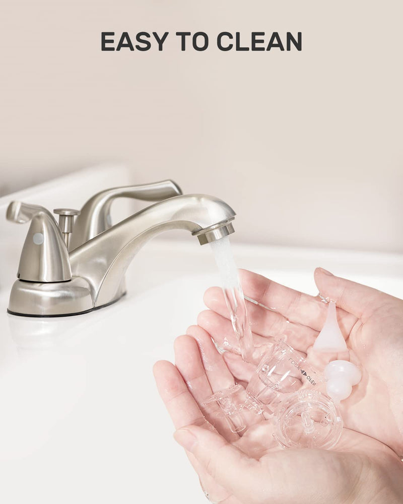 [Australia] - HEYVALUE Nasal Aspirator for Baby, Electric Baby Nose Sucker, Automatic Nose Cleaner with 3 Silicone Tips, Adjustable Suction Level and Music Soothing Function 