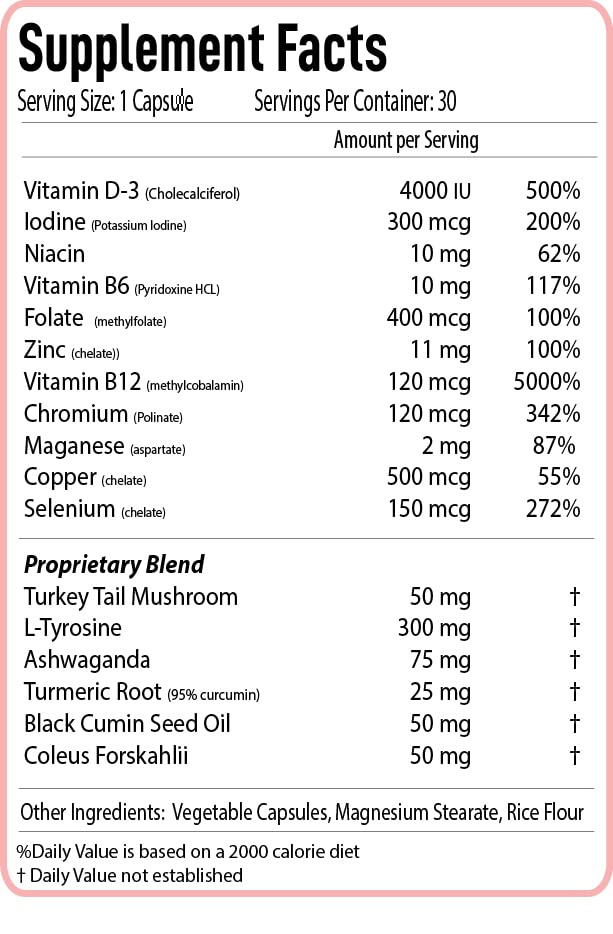 [Australia] - HashiAid - Low Thyroid supplement - Hashimoto's Disease support - Hypothyroidism - Fight Fatigue, Balance Hormones, Promote Focused Energy - Turmeric, Iodine, Zinc, Selenium and more 1 