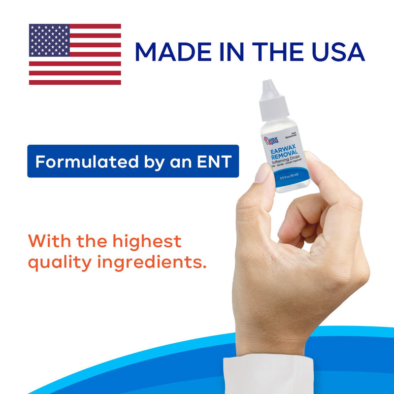 [Australia] - WaxBgone Ear Wax Removal Drops - Dissolves Ear Wax with Gentle Foaming Action - Safe and Effective Wax Softening Ear Drops - Aids Irrigation of Clogged Ears for Adults and Kids - 0.5 Fl. Oz.Bottle 