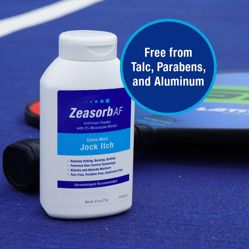 Zeasorb Super Absorbent Antifungal Treatment Powder for Jock Itch, Dermatologist Recommended, Attacks and Absorbs Moisture, Patented Odor Control Technology, with Bentonite Clay and Aloe, 2.5 oz Pack of 1